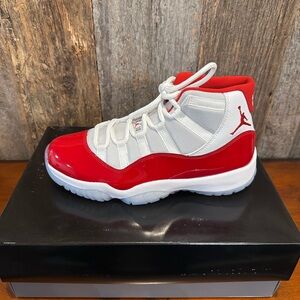 Jordan Kids Red and White Sneakers